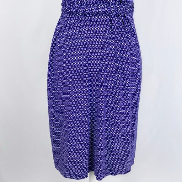 Seraphine Maternity Women's Geometric Knit Maternity Nursing Wrap Dress 8 Purple - Picture 9 of 15